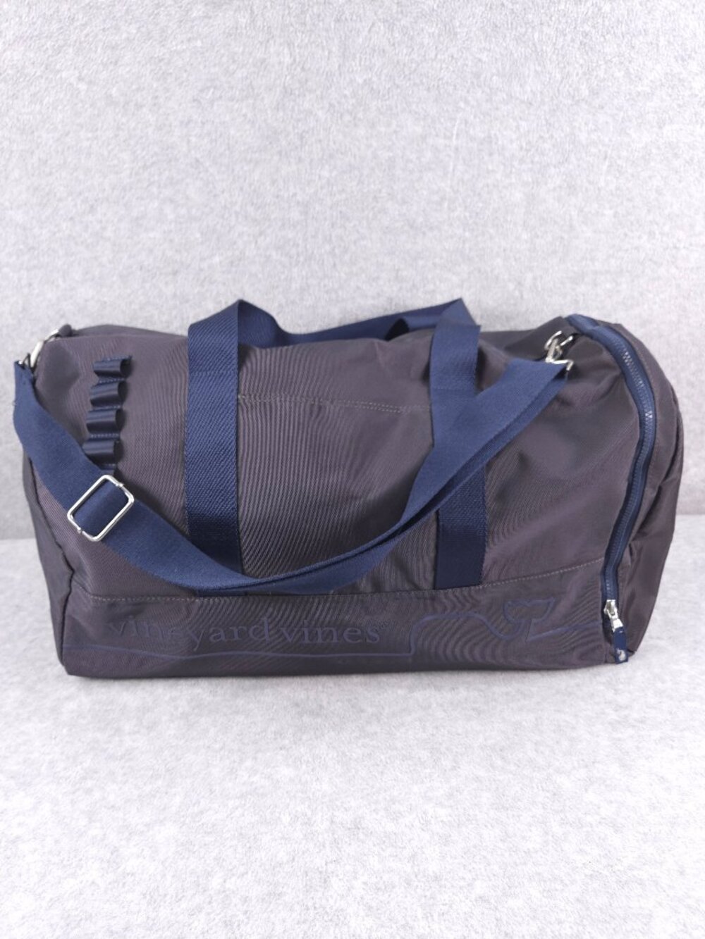 Vineyard Vines X Target Whale Line Duffel Weekender Bag Blue Gray Travel Duffle